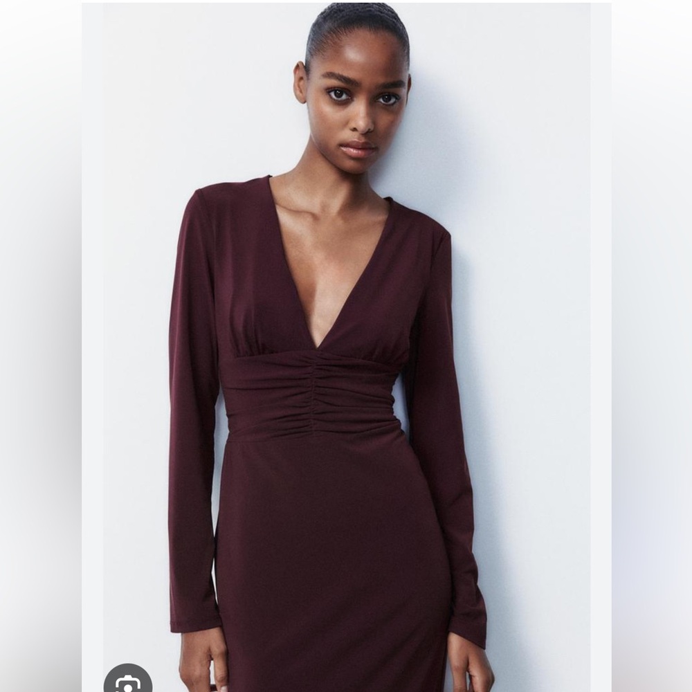 Zara NWT long sleeve midi dress 3152/304